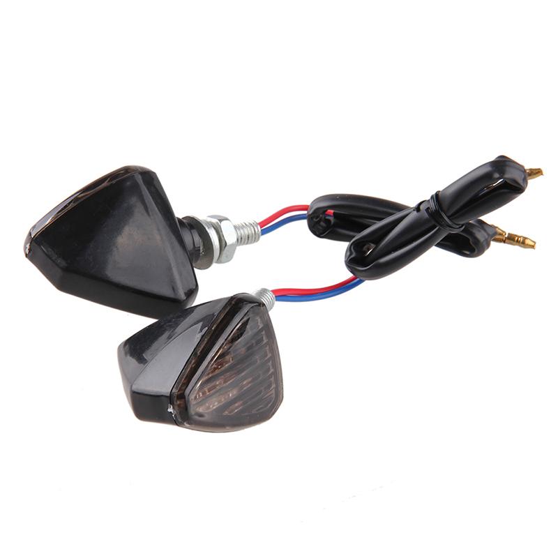 Черный светодиодный указатель поворота для мотоцикла, янтарный универсальный фонарь для мотоцикла