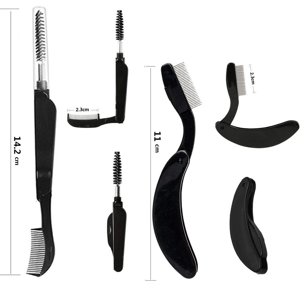 Yesmart Нержавеющая сталь Складная Расческа для ресниц Тушь для ресниц Бровь Ресницы Бровь Бровь Yes107 2 шт., Расческа, Расческа, Расческа, Навинчивающаяся кисточка, Кисточка, Кисточка,