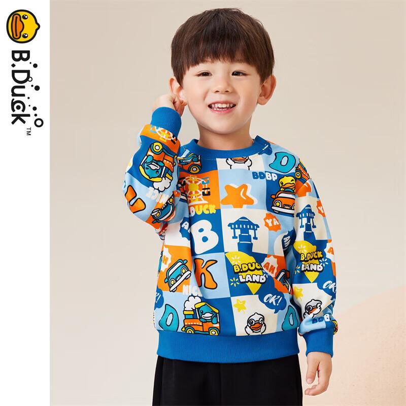 B.Duck Boys' Cartoon Print Sweatshirt