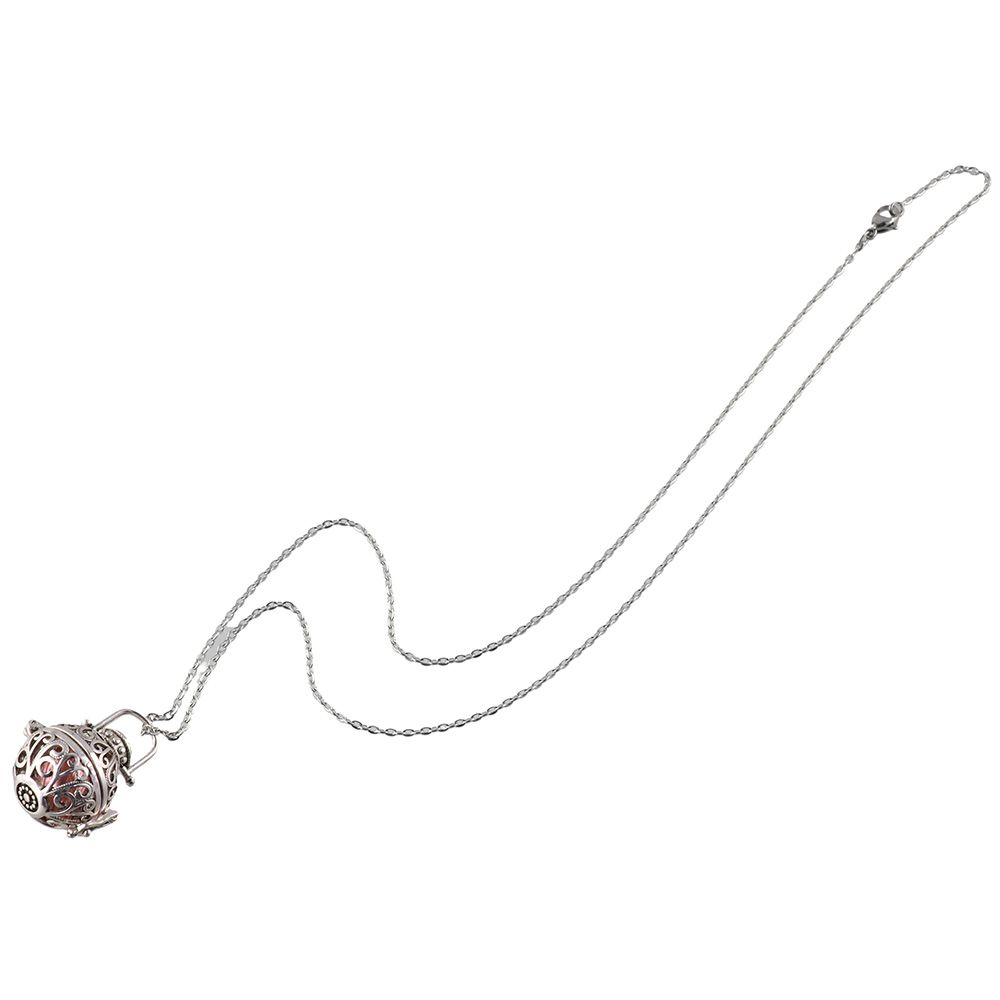 Keepsake Cremation Jewelry-Vintage Hollow Flower Urn Necklace for Ashes, Forever In My Heart Memorial Locket Pendant Jar