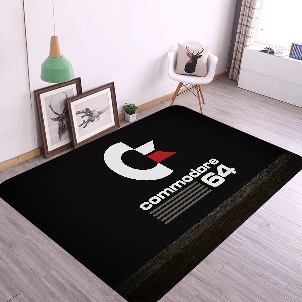 Retro Commodore 64 Door Mat Washable Non-Slip Living Room Sofa Chairs Area Mat Kitchen Bedside Area Rugs