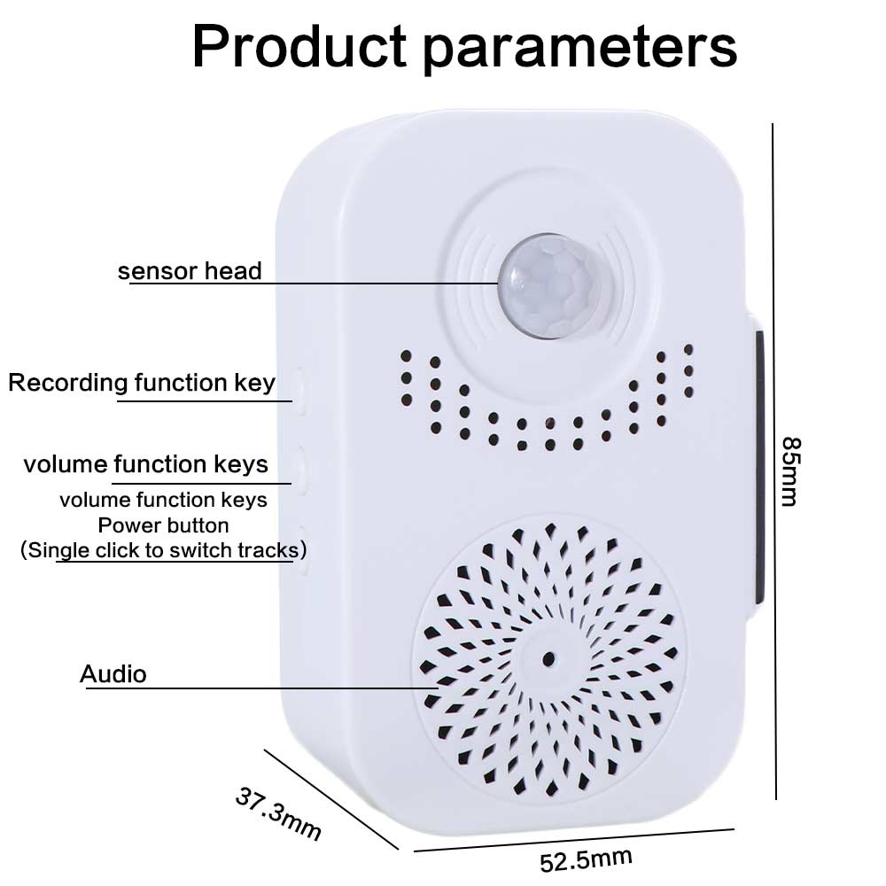 Detector Reminder Welcome Device Smart Doorbell Door Bell PIR Motion Sensor Guest Welcome Chime