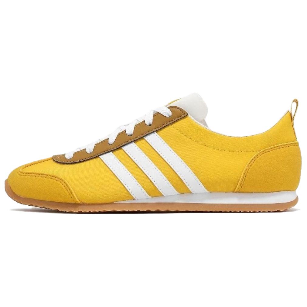Adidas VS JOG 2.0 Cushioning, Wear Resistant Low top Casual Shoes Unisex Yellow White JP5760(Team719-)