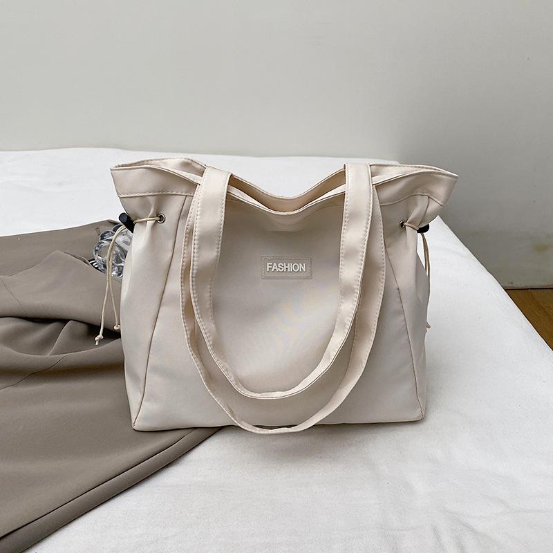 Summer New Simple Casual Cloth Bag Single Shoulder Fashion Lightweight Portable Tote Bag Commuting Class Armpit Bag