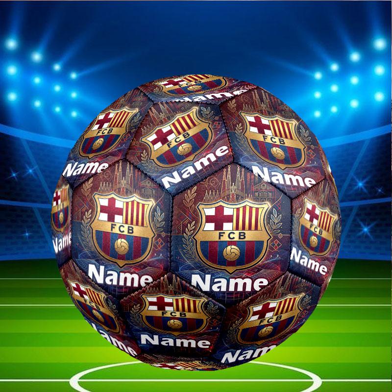Custom Name Personalized FOOTBALL Club Barcelona Print Size 5 Soccer Ball Training & Match Football, for Team, Kicking, Gift for Football Enthusiasts