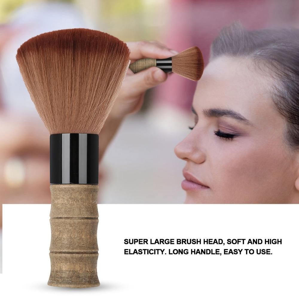 Wooden Handle Barber Face Duster Professional Hair Cutting Brush Neck Duster Brush  Salon Use