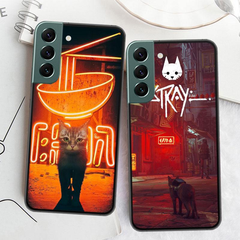 Игровой чехол для телефона S-Stray Cat для Samsung Galaxy S22 S25 Ultra S21 S10 Plus S26 Edge S20 S23 S24 FE Чехол Силиконовый Мягкий ТПУ Cl