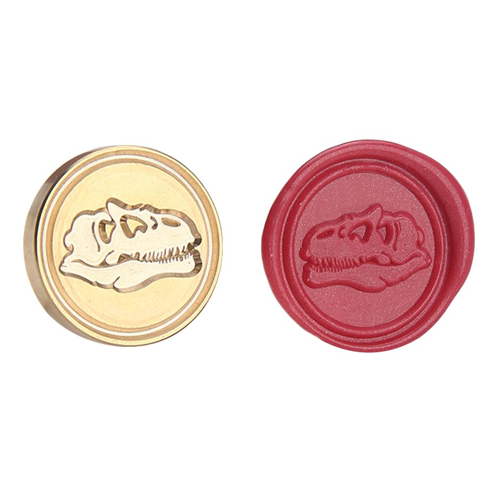 Меловой ископаемый Запечатывающие Штампы Голова Ископаемого Динозавра Восковая Печать Для Скрапбукинга Украшение Конверта Приглашения