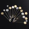 10Pcs Gold Silver Plated Simulated Pearl Alloy Copper Long Brooch Pin Lapel Dress DIY Craft Jewelry Making Brooches Accessories