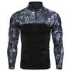 Men's Camouflage Long-Sleeve Military-Style T-Shirt