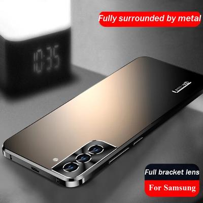 Роскошный металлический магнитный чехол для Samsung Galaxy S25 S24 S23 Ultra S22 S21 Plus, защитный чехол для объектива камеры из алюминиевого сплава, ультратонкий чехол