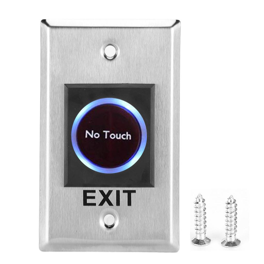 DC12V Infrared Sensor Switch Contactless Touch Free Door Exit Button with Backlight for Access