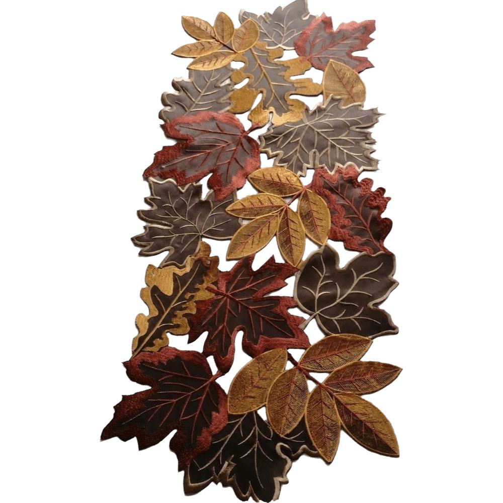 Leaf Pattern Tabletop Placemat Maple Leaf Table Mat Embroidered Table Runner  Thanksgiving Day