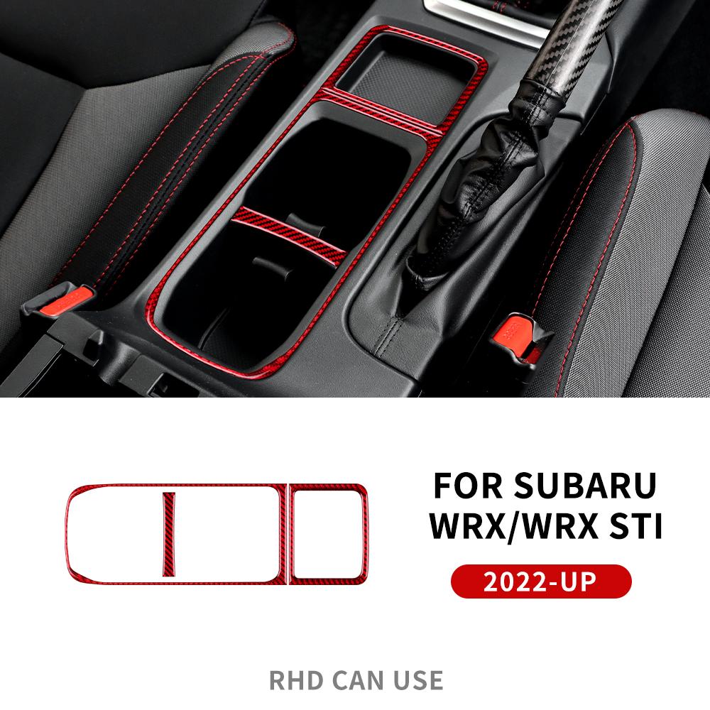 Soft Carbon Fiber Gear Shift Panel Sticker For Subaru WRX VB/WRX STI 2022 2023 2024 2025 2026 LHD RHD Car Interior Accessories