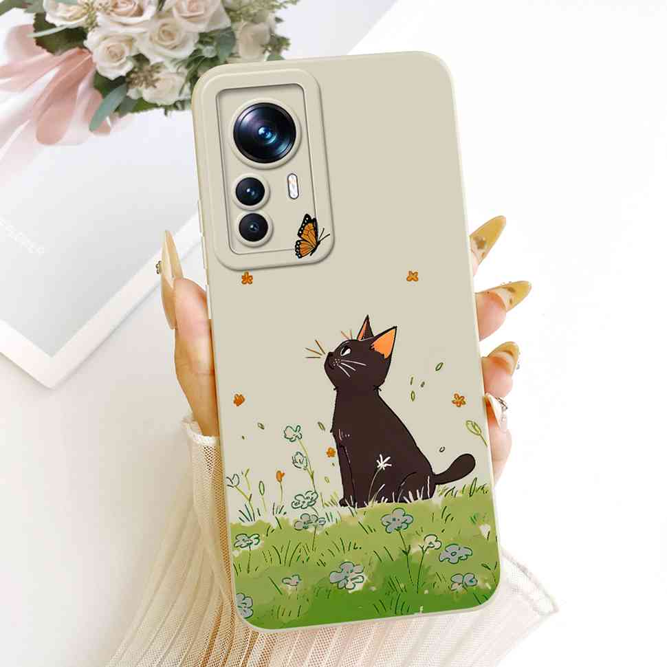 For Xiaomi Mi 12T Case 22071212AG Cute Cartoon Cat Panda Silicone Back Cover For Xiaomi Mi 12t Bumper Phone Cases Fundas