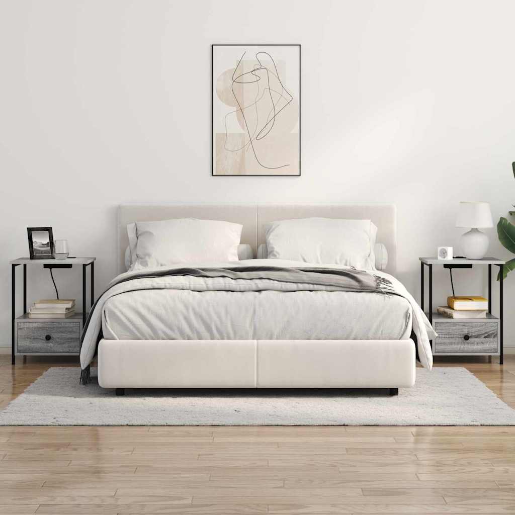 Nightstand Grey Sonoma 42 x 41 x 56 cm Particleboard
