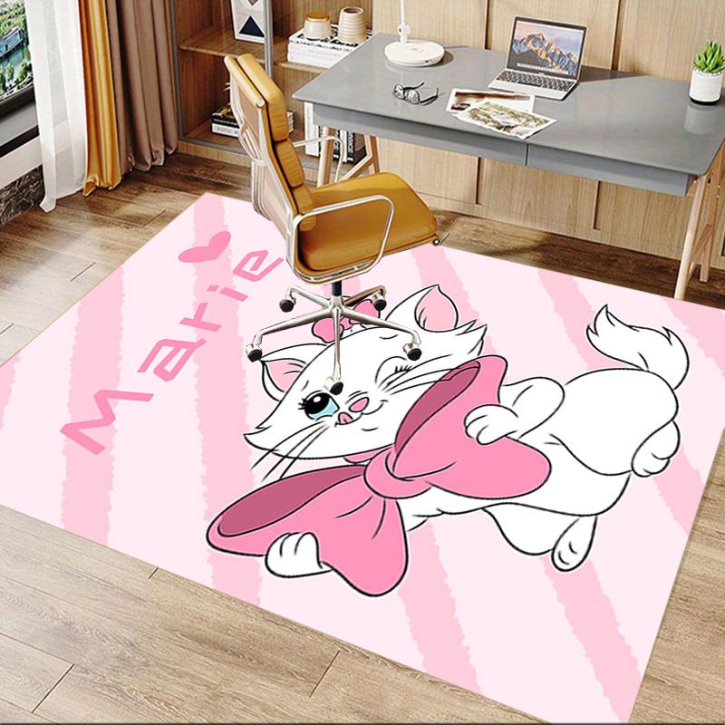 1pc Pink Kitty Bow Carpet for Playroom Bedroom Living Room Sofa Home Decor,kids Game Area Rug Non-slip Floor Mat Y728139
