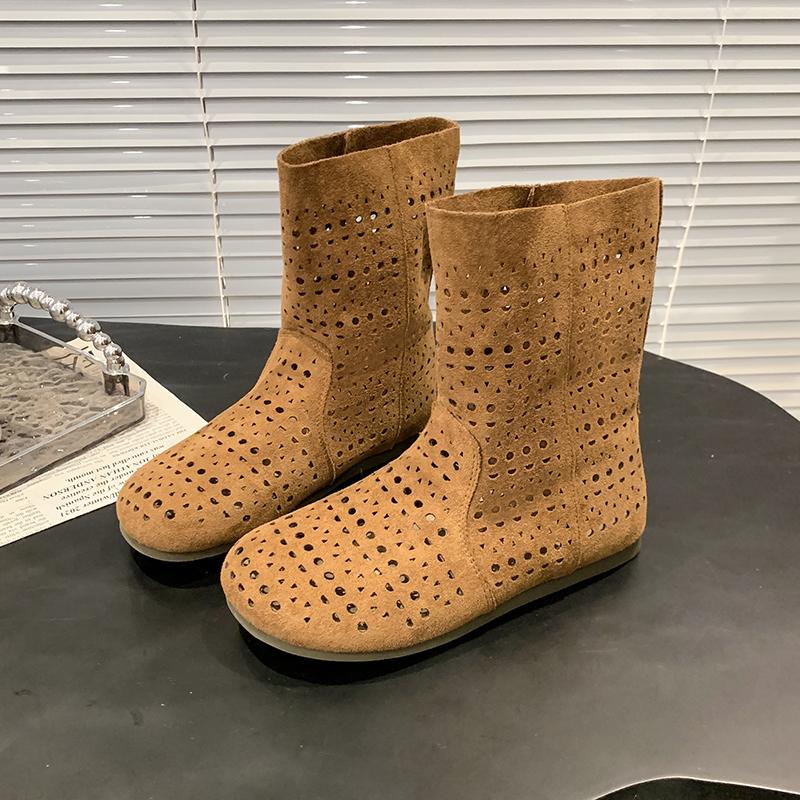 Модные Летние женские плоские ботильоны из дышащей сетки высокого качества 2025 летние женские ботинки модные кружевные ботинки 35-40