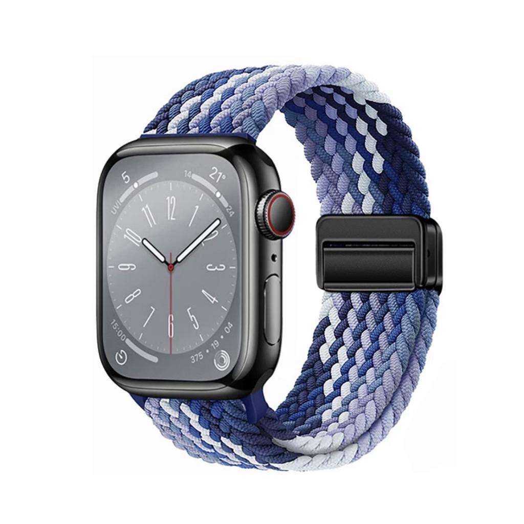 Плетеная нейлоновая ремешок-браслет Совместимый Для Apple Watch S10 46мм 44мм 40мм 45мм 49мм 41мм 38мм iWatch series se 10 7 3 5 6 8 9 Ultra