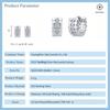 0.36 CTW 14K Gold Plated S925 Sterling Silver Wave-Edge Moissanite Huggie Earrings for Women Vertical Paved Sparkling Hoops