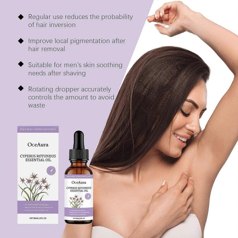 Natural Cyperus Rotundus Oil For Hair Removal, Reduces Unwanted Hair Growth, Moisturizes & Soothes The Skin, Suitable For All Skin Types