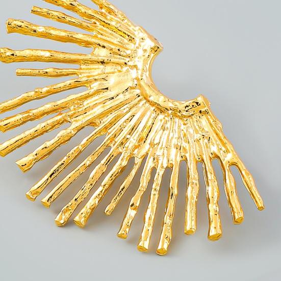 1 пара женских ушей, полые в форме цветка, серьги-гвоздики из нержавеющей стали с гальваническим покрытием, противоскользящие, легкие