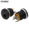10PCS/lot DC022 DC-022 5.5x2.1mm DC Power Socket  5.5*2.5mm DC Connector 5.5*2.1 Round Hole Interface Panel Socket 3.5x1.3mm