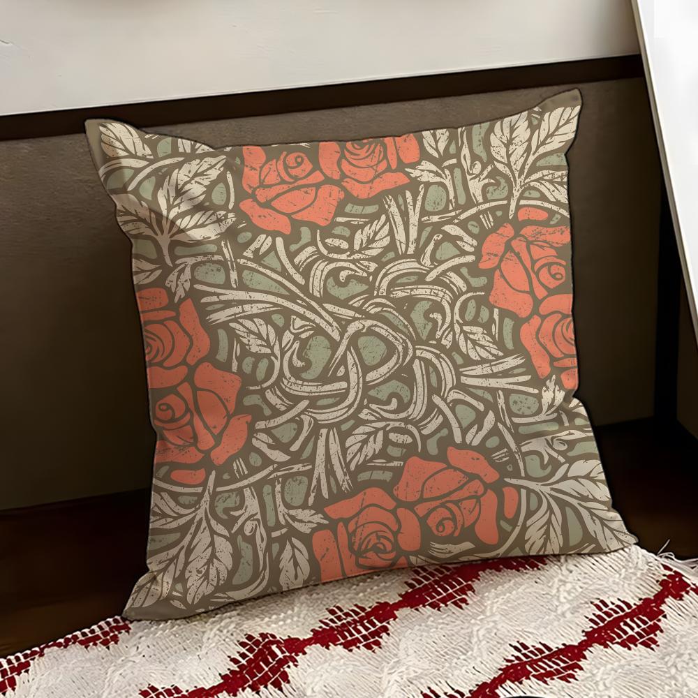 The RRevivalistsS Band Cushion Cover Reversible Soft Durable Pillow Cover Home Car MultiScene Use for Daily Comfort