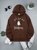 European & American Women's Halloween Letter Hoodie Ribbed Sweatshirt