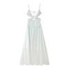 Summer New Product Women's Clothes Sexy Wind V Neck Sleeveless High Waist Metal Decorative Exposed Navel Long Sling Dress