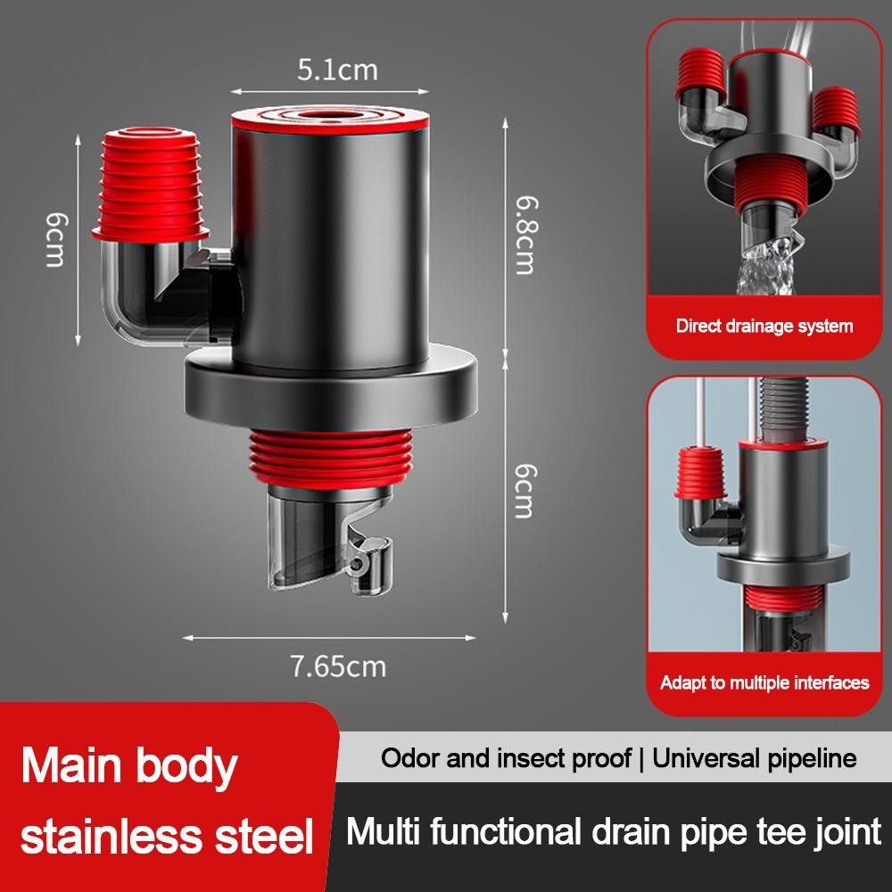 Anti Odor Kitchen Basin Sewer Branch  Washing Machine Drainage Supplies
