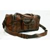 Vintage Brown Goat Leather Gym Duffel Travel Luggage Genuine Men Bag Brown