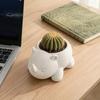 Минималистичный Белый Горшок Милый Горшок-Носорог, 3D-Печатный Цветочный Горшок-Носорог, Детский Декор для Подоконника Декоративный Животный Горшок для Суккулентов