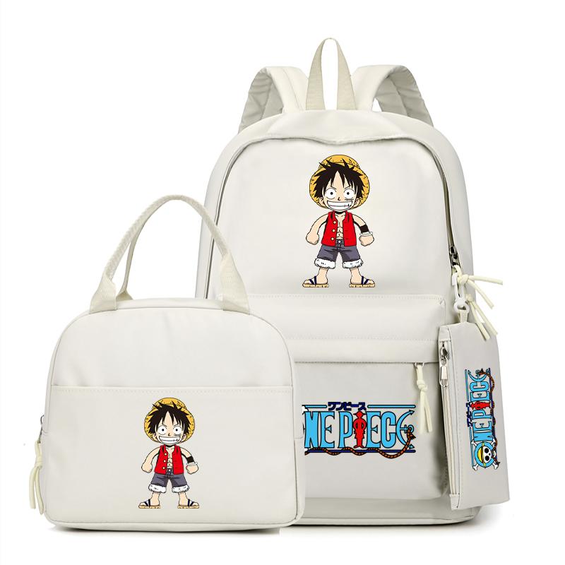 Цельный рюкзак в стиле аниме, 3 шт./компл., рюкзак для девочек-подростков, школьный рюкзак с сумкой для обеда, сумка для книг, удобная дорожная сумка