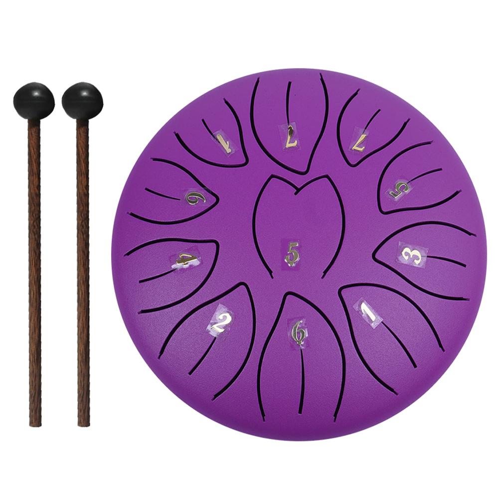 6-дюймовый 11-нотный стальной язычковый барабан с барабанными палочками, молоточками, медиаторами, ударными инструментами, барабаном Sound Healing, ручными барабанами