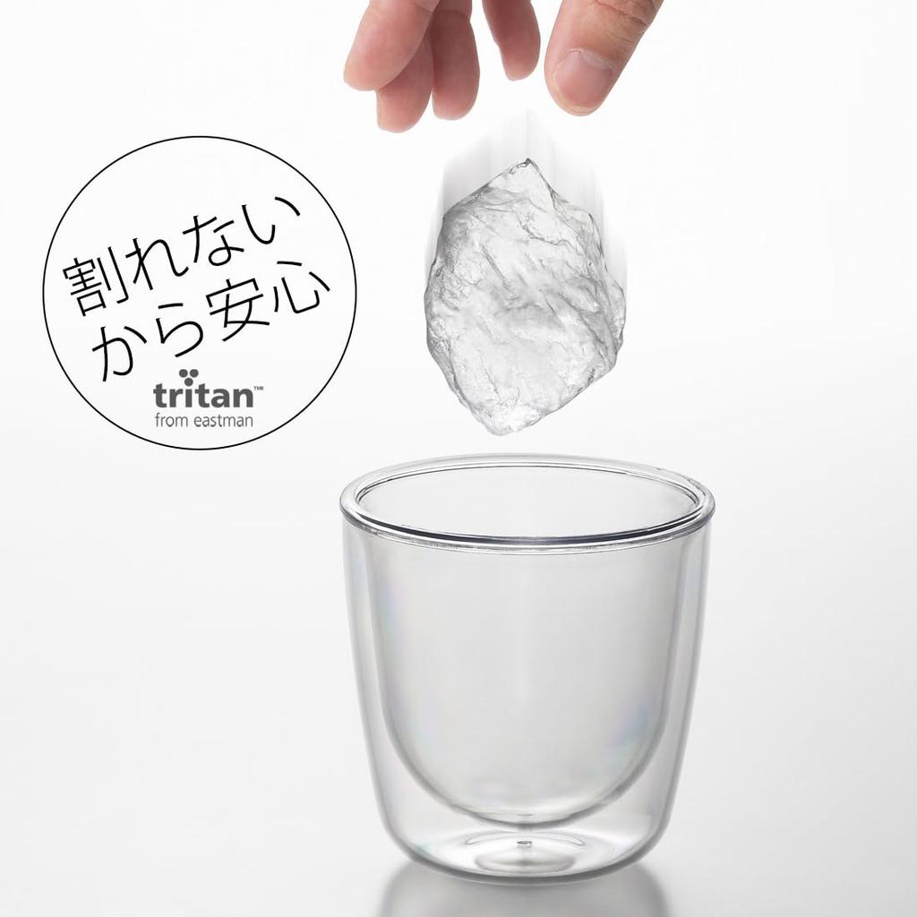 Akebono Sangyo Warenai Double Wall Glass Wide 300ml TW-3781