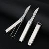 Multi functional stainless steel wallpaper scalpel Crowbar solid EDC mini folding knife carving tool, send 10pcs24 # blade