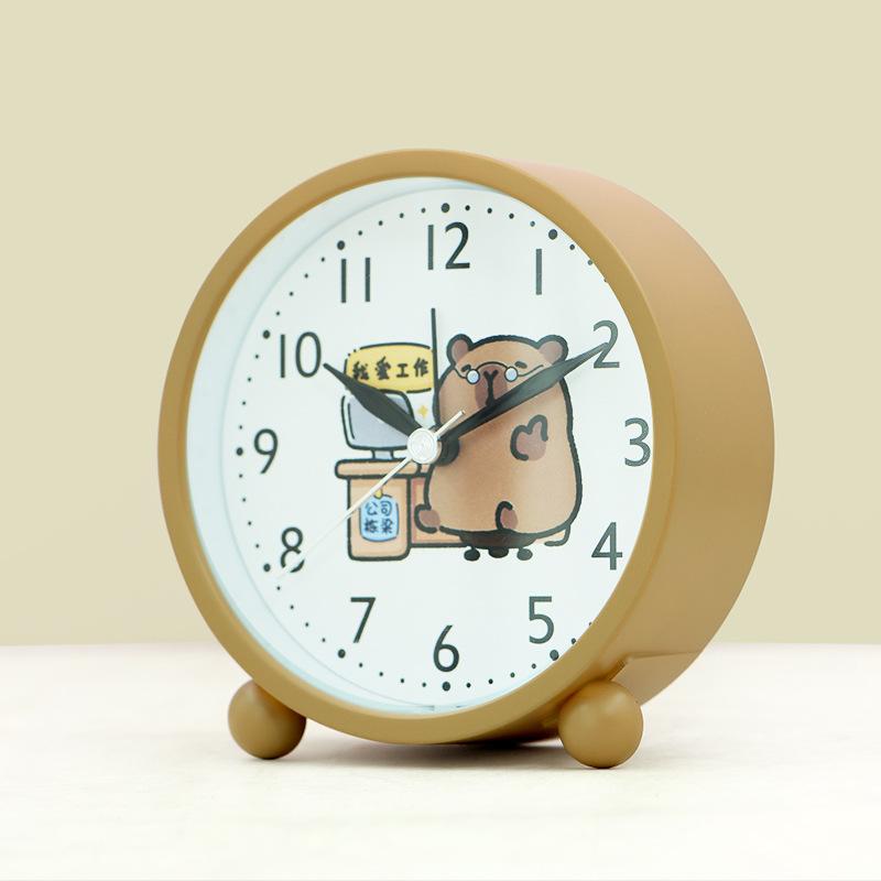 Creative Children's Alarm Clock Cartoon Card Tired Animal Student Boys and Girls Desktop Clock Gifts Desktop Alarm Clock