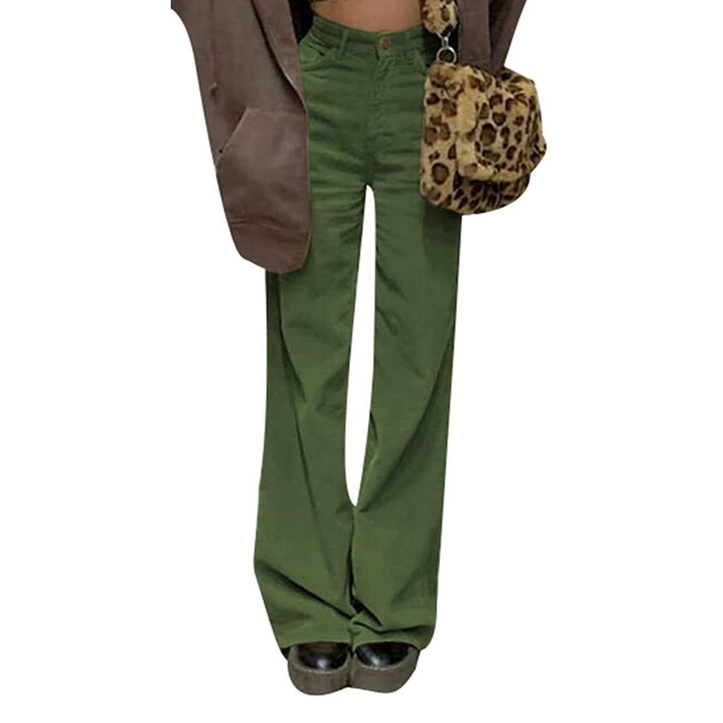 Модные женские прямые брюки яркого цвета с высокой талией, на кулиске, с карманами и эластичным поясом, повседневные брюки