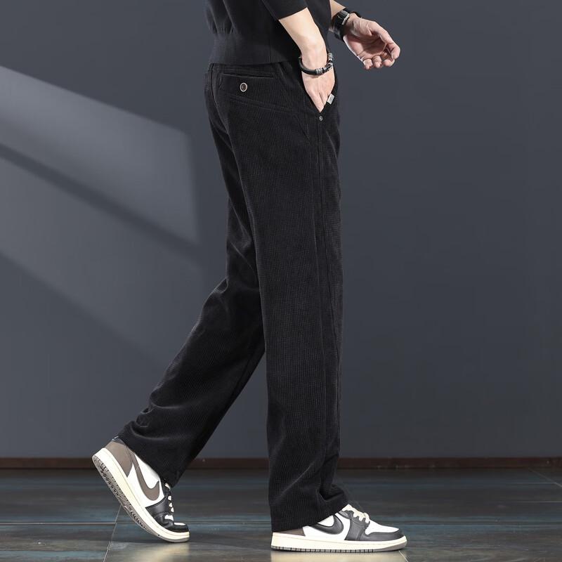 Jie Leinor Мужские вафельные вельветовые прямые повседневные брюки