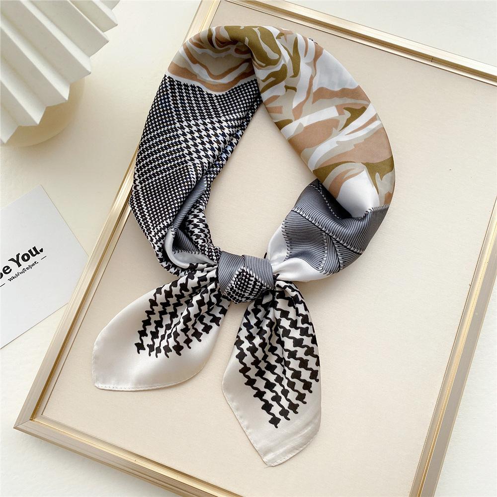 Fashion Decoration Scarf Hairband Tie Hair 70 Small Square Scarf Silk Scarf Women'S Spring And Autumn Versatile Small Scarf Professional Scarf