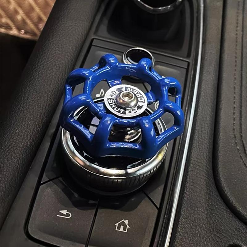 Забавный автомобильный центральный клапан, украшение для салона автомобиля, ручка переключения передач, промышленный клапан, наклейка на переключатель, украшение для автомобиля