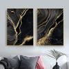 Золотые и черные листья, скандинавский постер, современная абстрактная настенная живопись на холсте, печать, настенные панно для гостиной, украшение дома