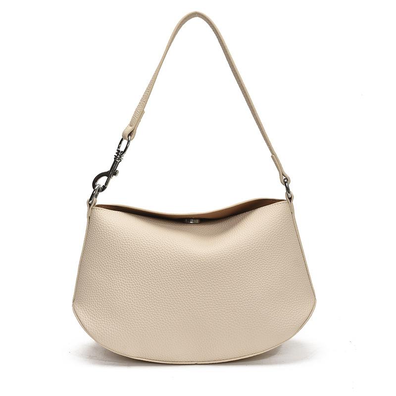 Niche Design Dumpling Armpit Bag 2025 Summer New Shoulder Messenger Bag High-end Versatile Lychee Pattern Saddle Bag