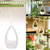 Подвесная корзина-цветочница «Капля воды», Подвесные растения подвешены