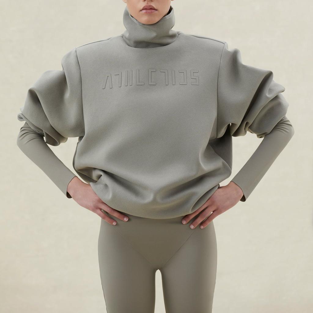 Fear of God Женский вязаный свитер с двусторонним логотипом X Adidas Athletics FW23, глиняный IY0942