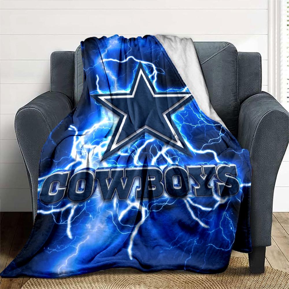 Dallas Cowboys Print Flannel Blanket High Quality Warm Comfortable Cover for All Seasons Perfect for Gifts Home Decor