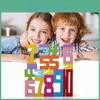 Wooden 1 Set Number Building Block Toy Educational Digital Block Stacking Game Toddlers Boys Girls Math Learning Counting Colorful Building Block