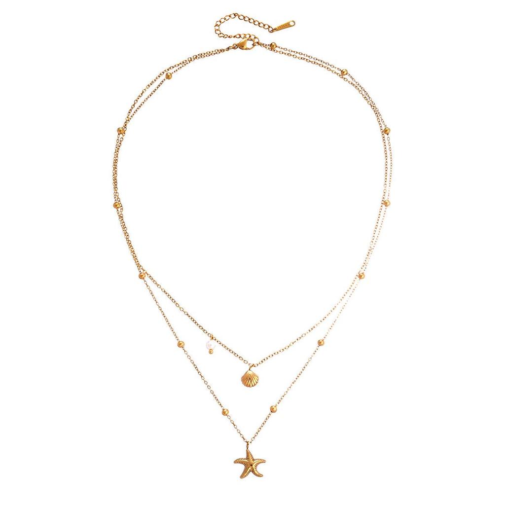 Ожерелье из нержавеющей стали с цирконом в форме сердца – Элегантная ключичная цепочка для женщин