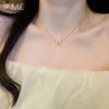IF ME Simple Letter “H” Necklace Crystal Gold Chain Choker for Women Jewelry Accessories
